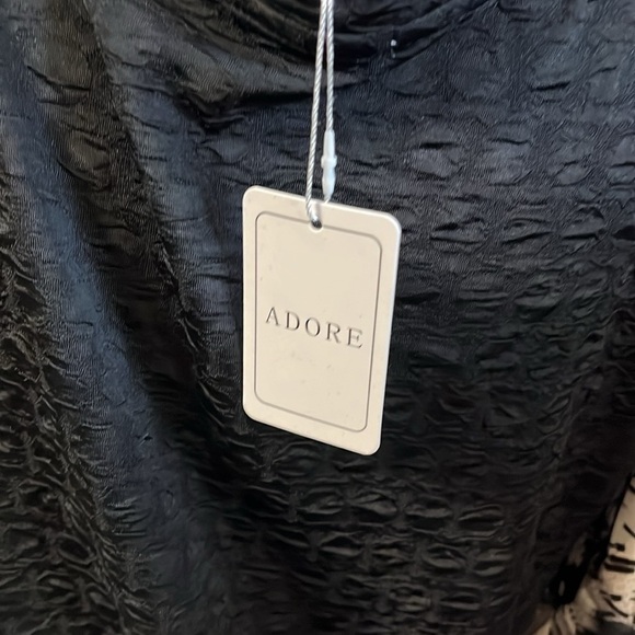 Adore NWT blouse dressy classy black and white sweater type style - Picture 6 of 8